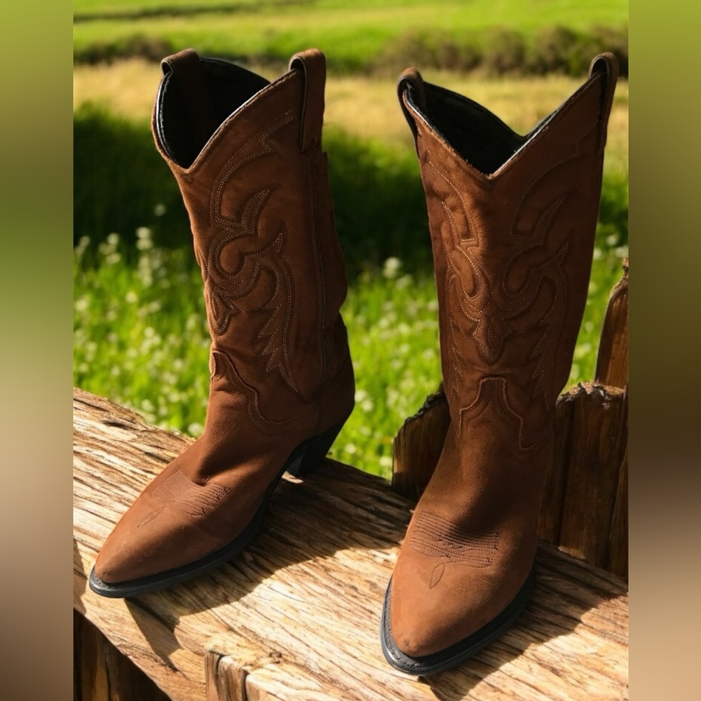 Brown Leather Cowboy Boots